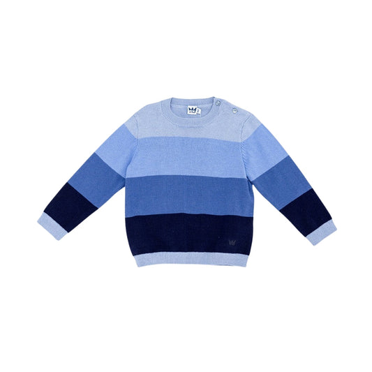 Sweater Azul Oscuro A Rayas