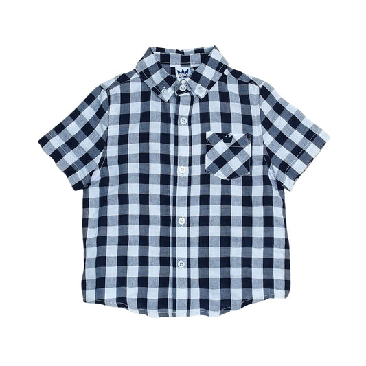 Camisa Azul Oscuro A Cuadros