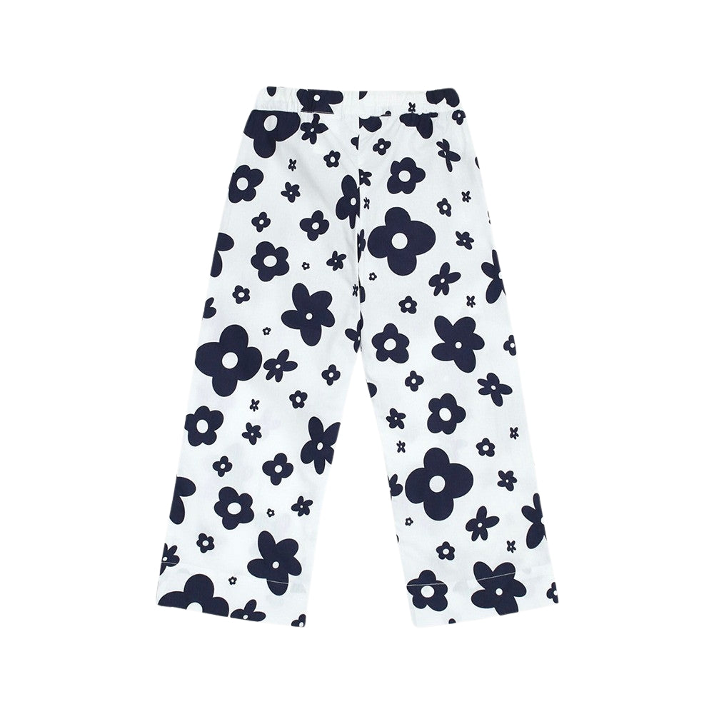 Pantalón Azul Oscuro Y Blanco