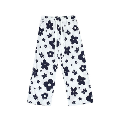 Pantalón Azul Oscuro Y Blanco