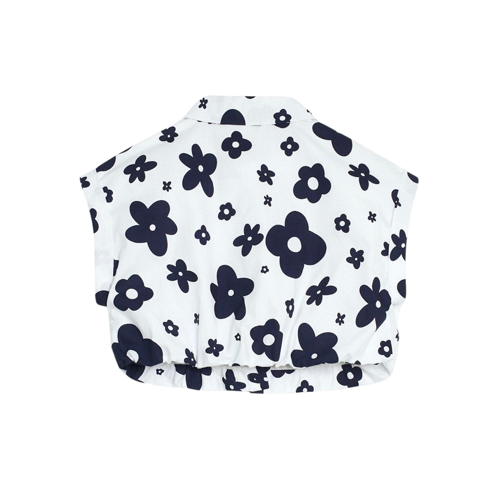 Blusa Azul Oscura Y Blanco
