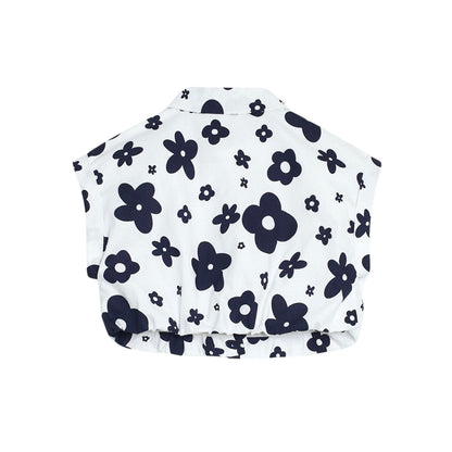 Blusa Azul Oscura Y Blanco