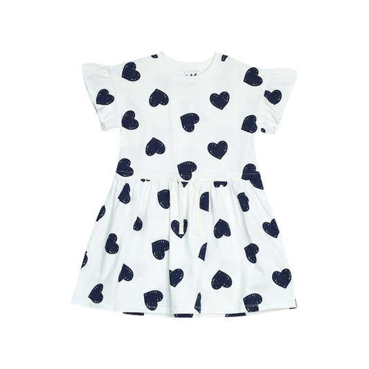 Vestido Beige Con Corazones