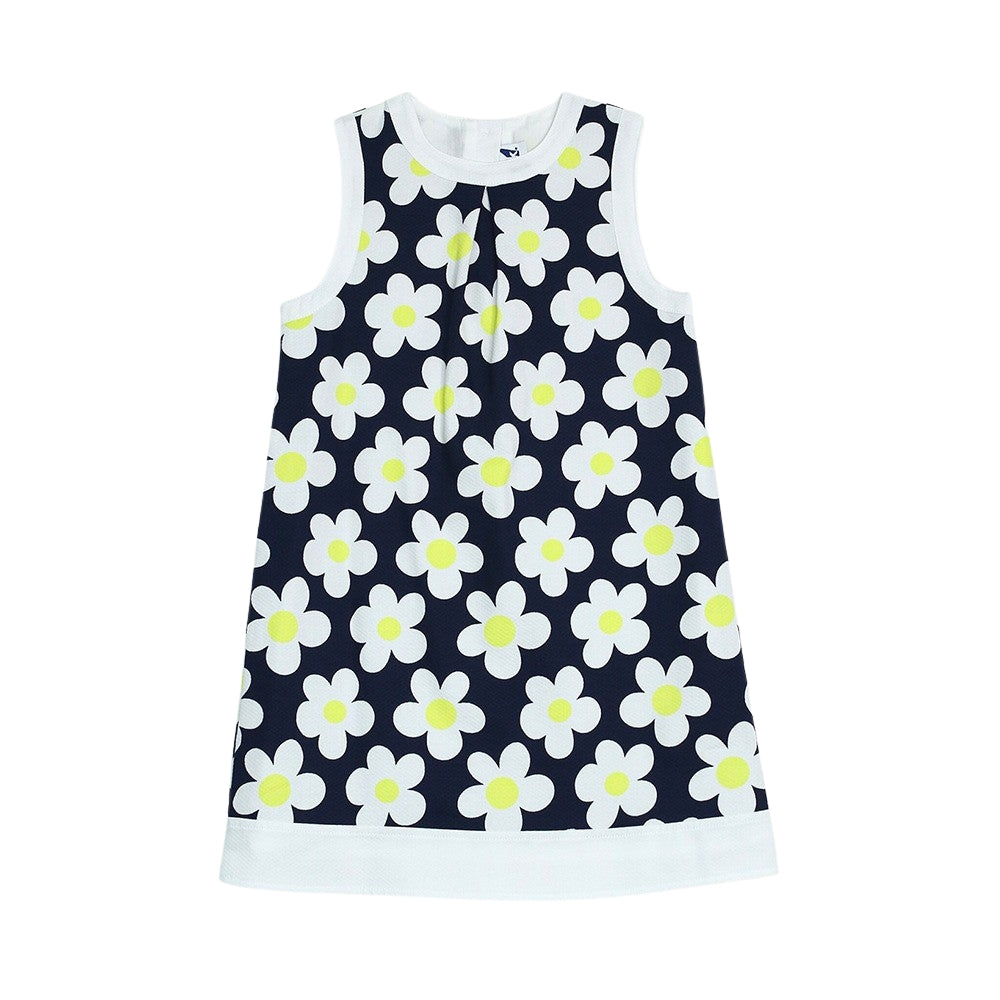 Vestido Azul Oscuro Con Flores