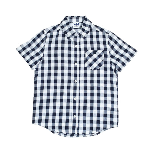 Camisa Azul Oscuro A Cuadros