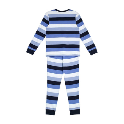 Pijama Azul Oscuro A Rayas