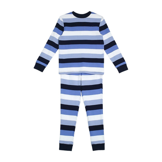 Pijama Azul Oscuro A Rayas