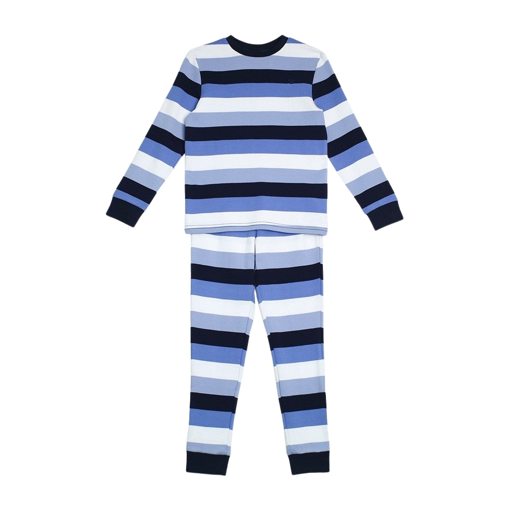Pijama Azul Oscuro A Rayas