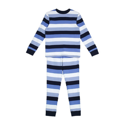Pijama Azul Oscuro A Rayas