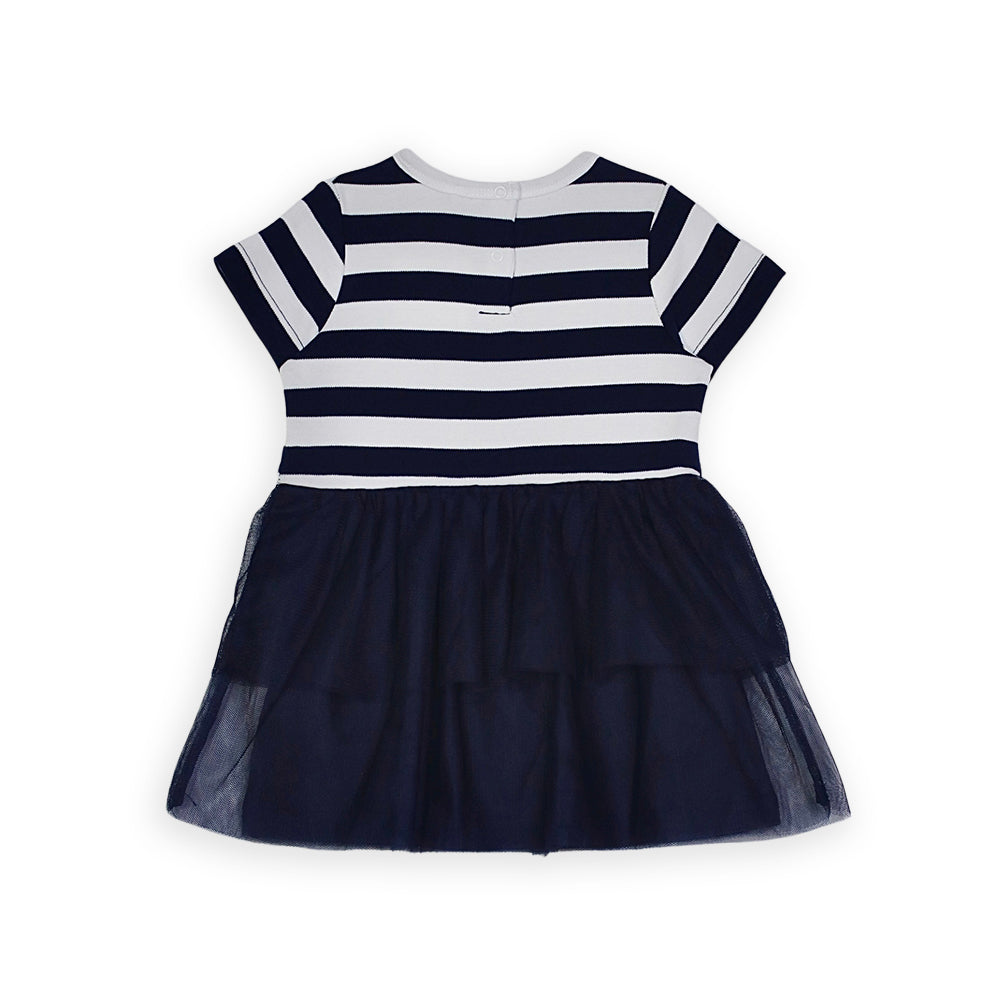 Vestido Azul A Rayas