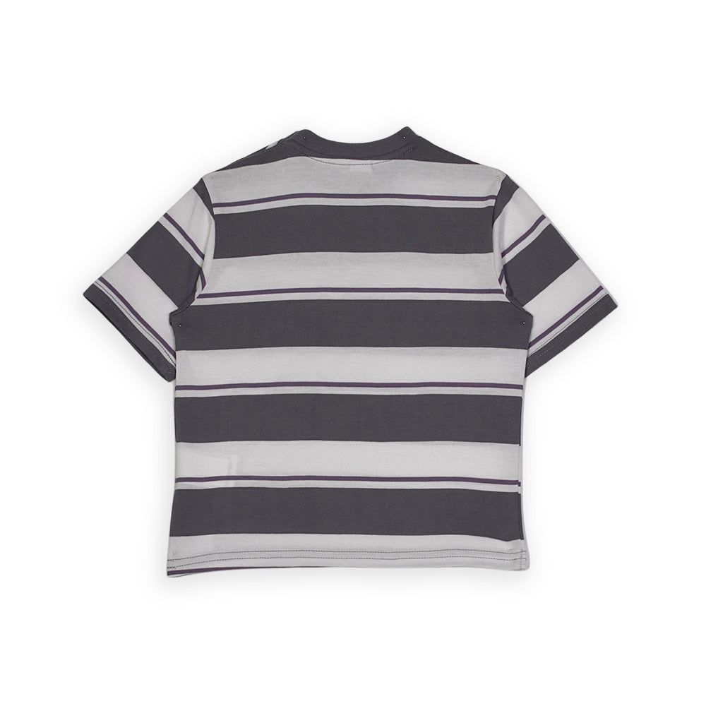 T-Shirt Gris A Rayas