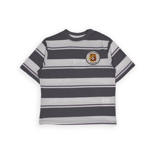 T-Shirt Gris A Rayas