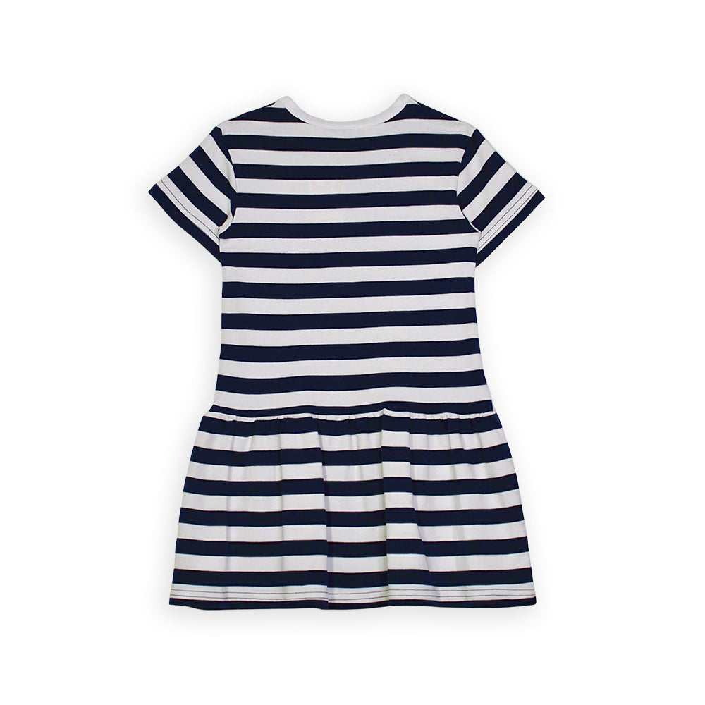 Vestido Azul A Rayas