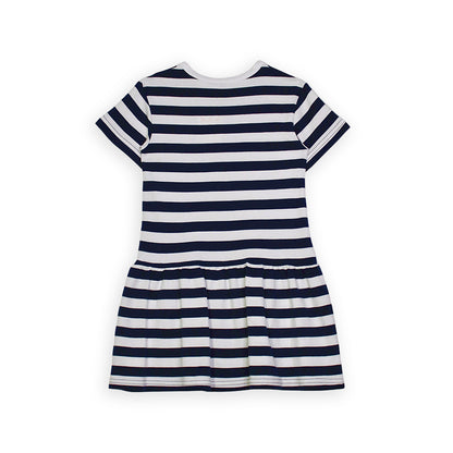 Vestido Azul A Rayas
