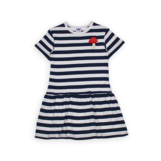 Vestido Azul A Rayas