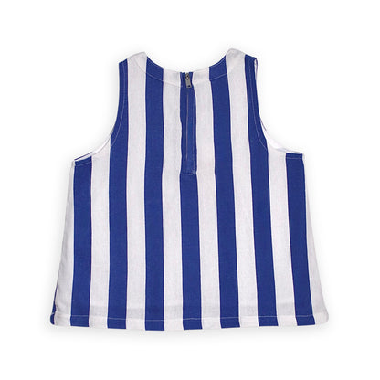 Blusa Azul A Rayas
