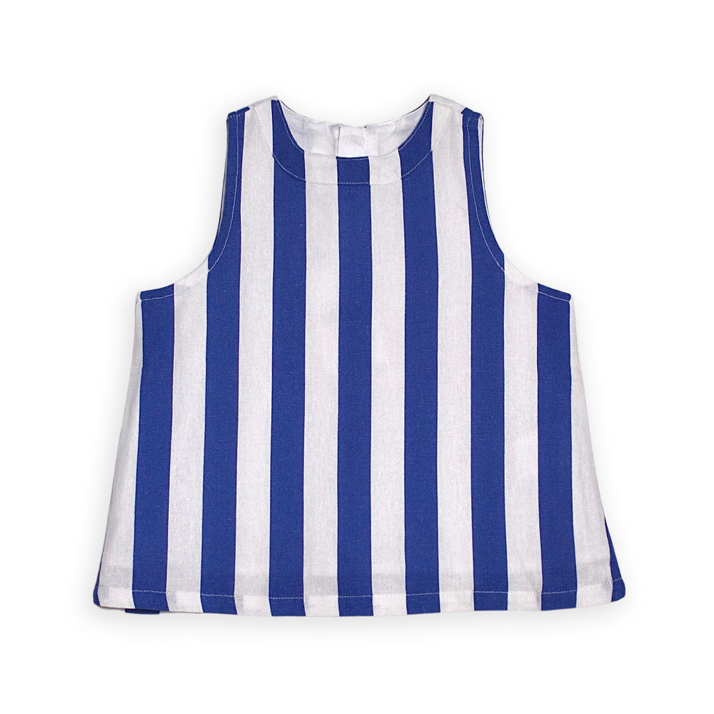 Blusa Azul A Rayas