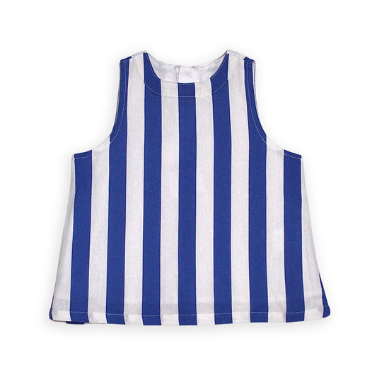 Blusa Azul A Rayas