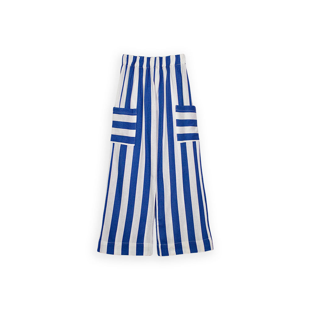 Pantalón Azul A Rayas