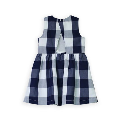 Vestido Azul A Cuadros