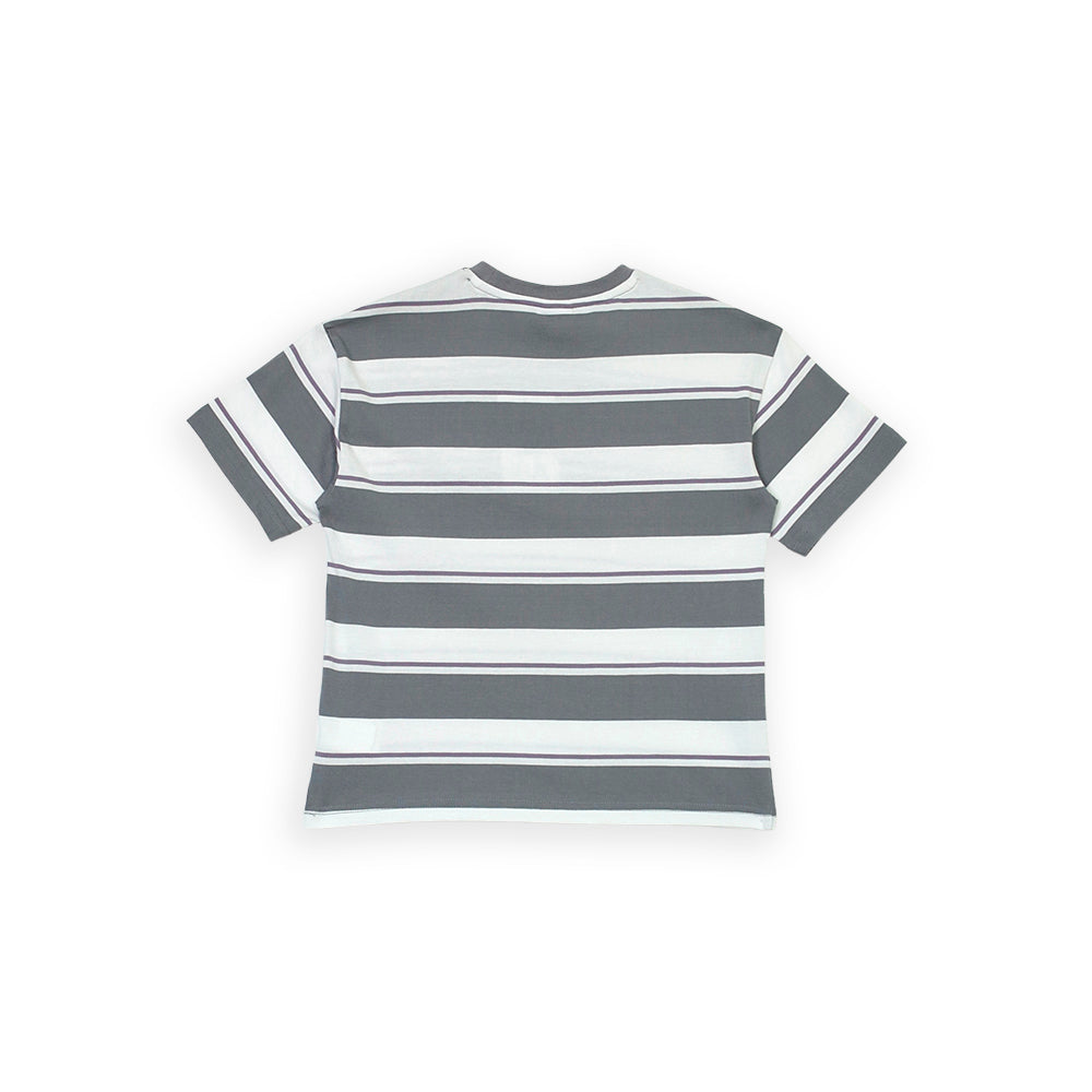 T-Shirt Gris A Rayas