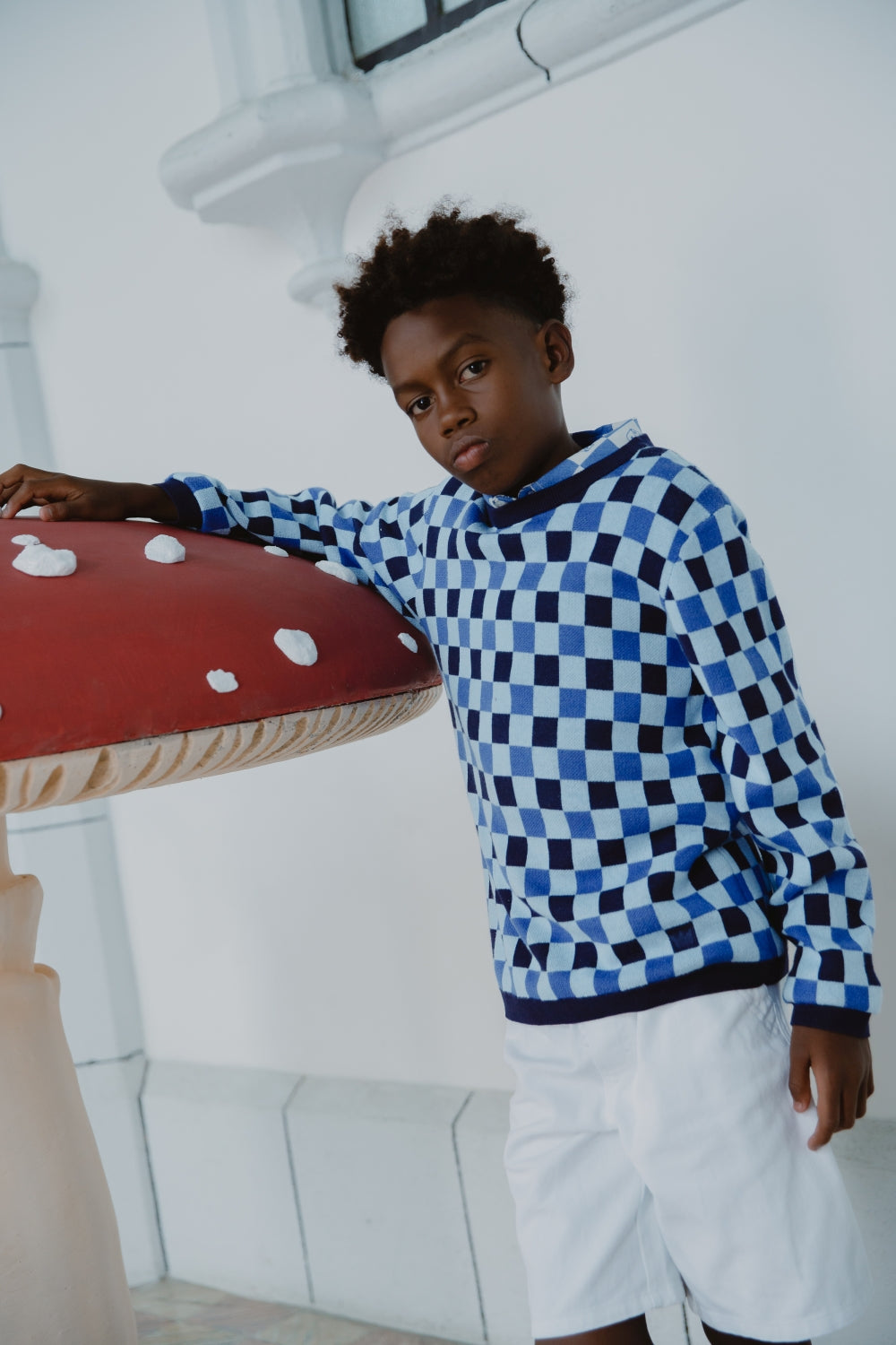 Sweater Azul A Cuadros
