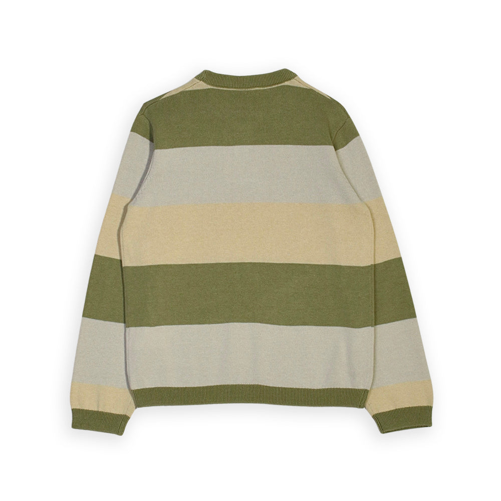 Sweater A Rayas Verde Café Y Beige