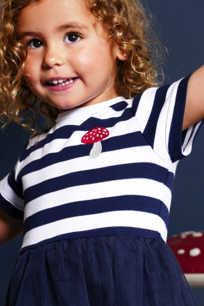Vestido Azul A Rayas